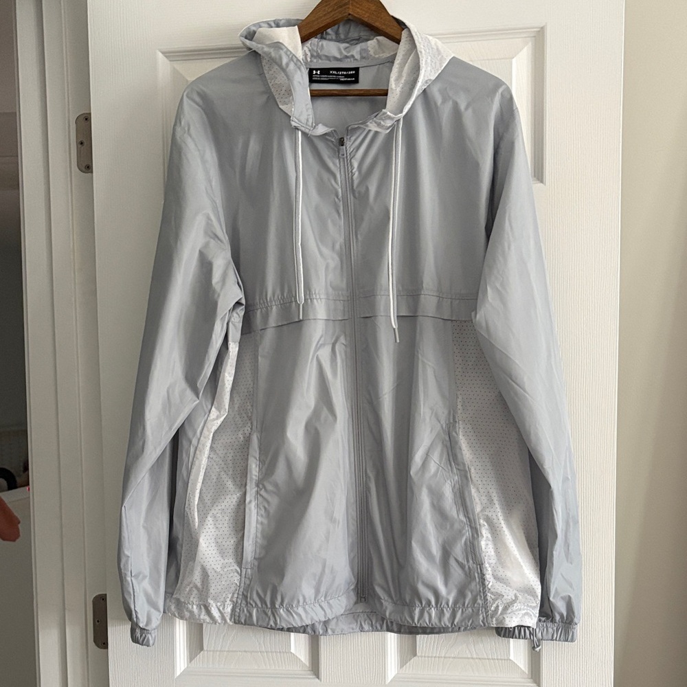 Men's Light Gray Hooded Jacket